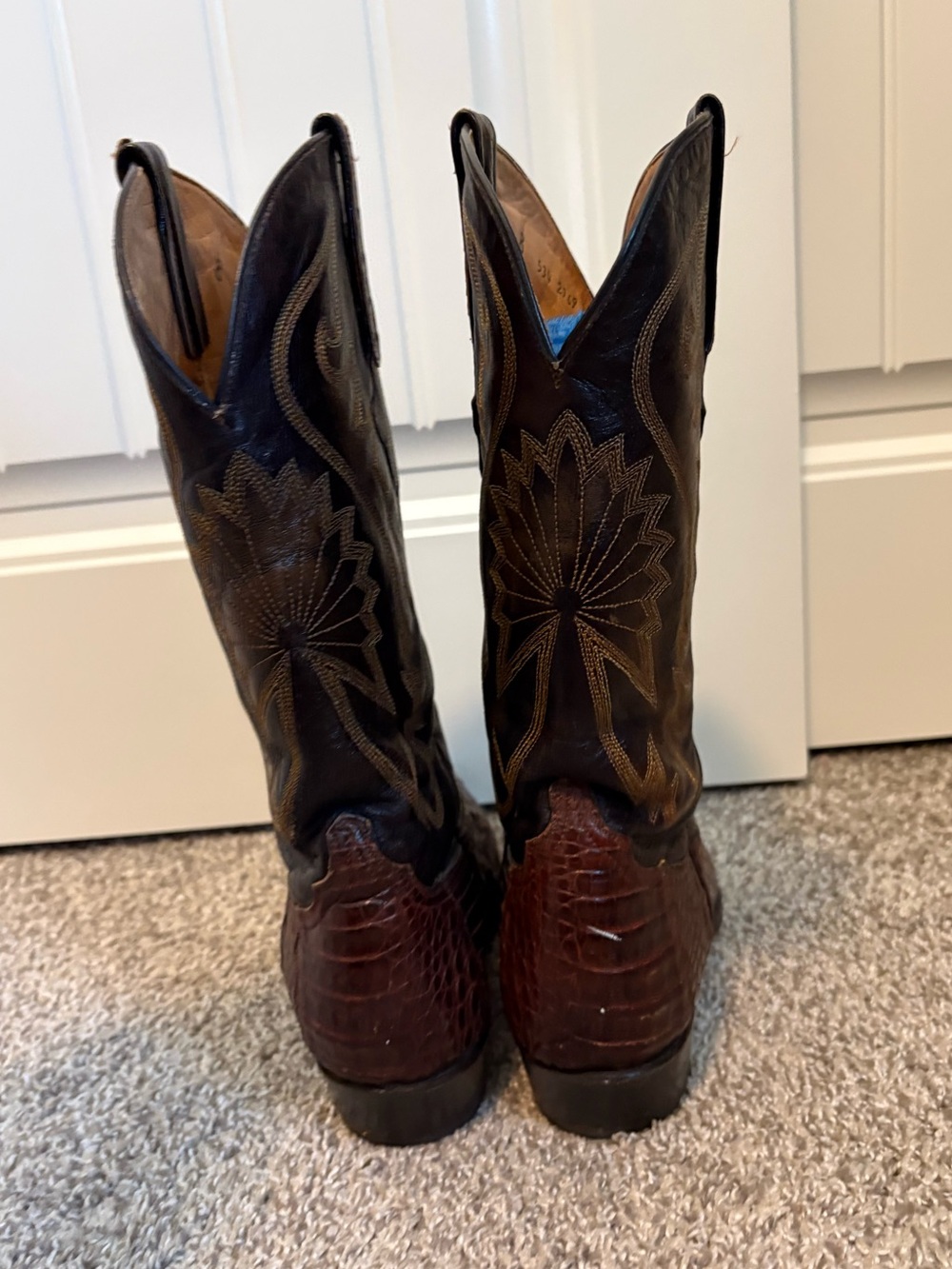 Cuadra Limited Edition Men's Hornback Caiman Alligator Cowboy Boots Size 10.5 US - Picture 5 of 13